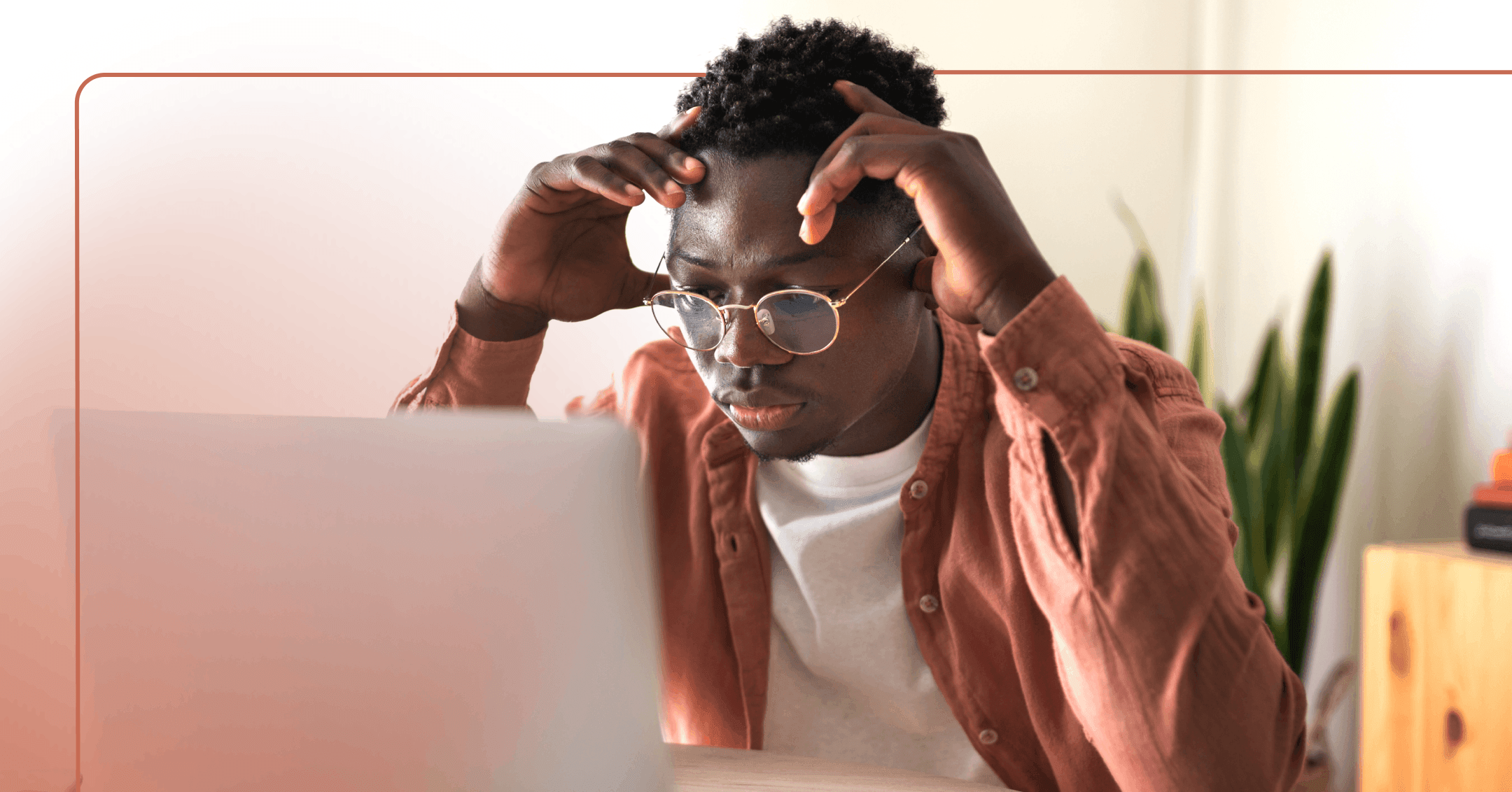 young man overreacting as a stress response