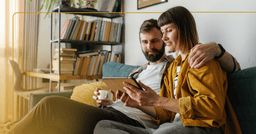 a couple exploring digital directories for imago therapy