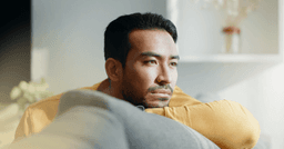 man with mild depression experiencing a lack of joy