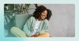 woman giving herself space to rest after a break from therapy