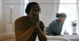 man feeling emotionally drained from being in a relationship with someone with alcohol use disorder