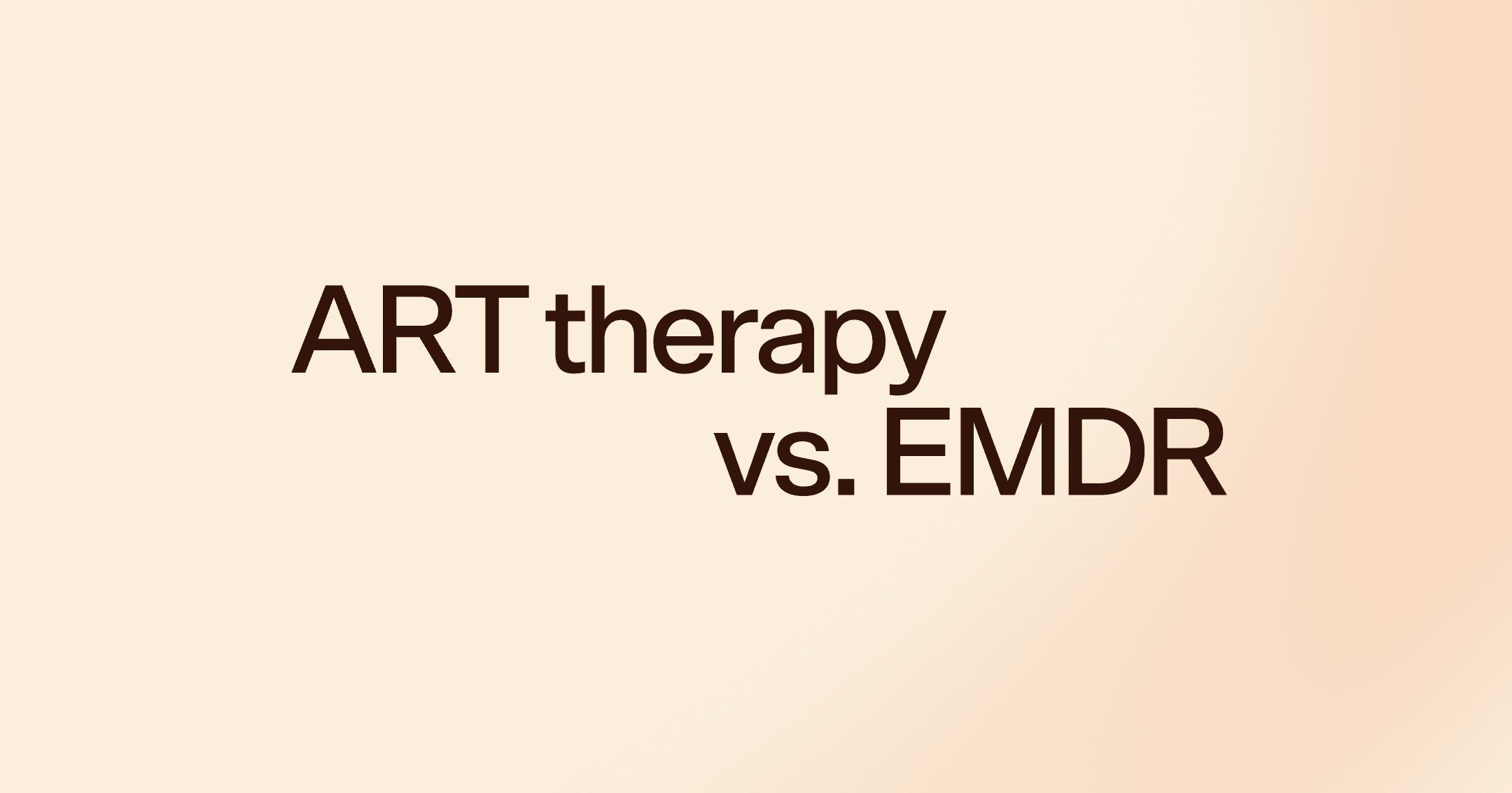 ART therapy vs. EMDR