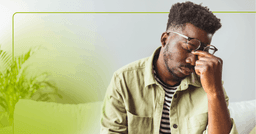 man experiencing depression and becoming easily irritated