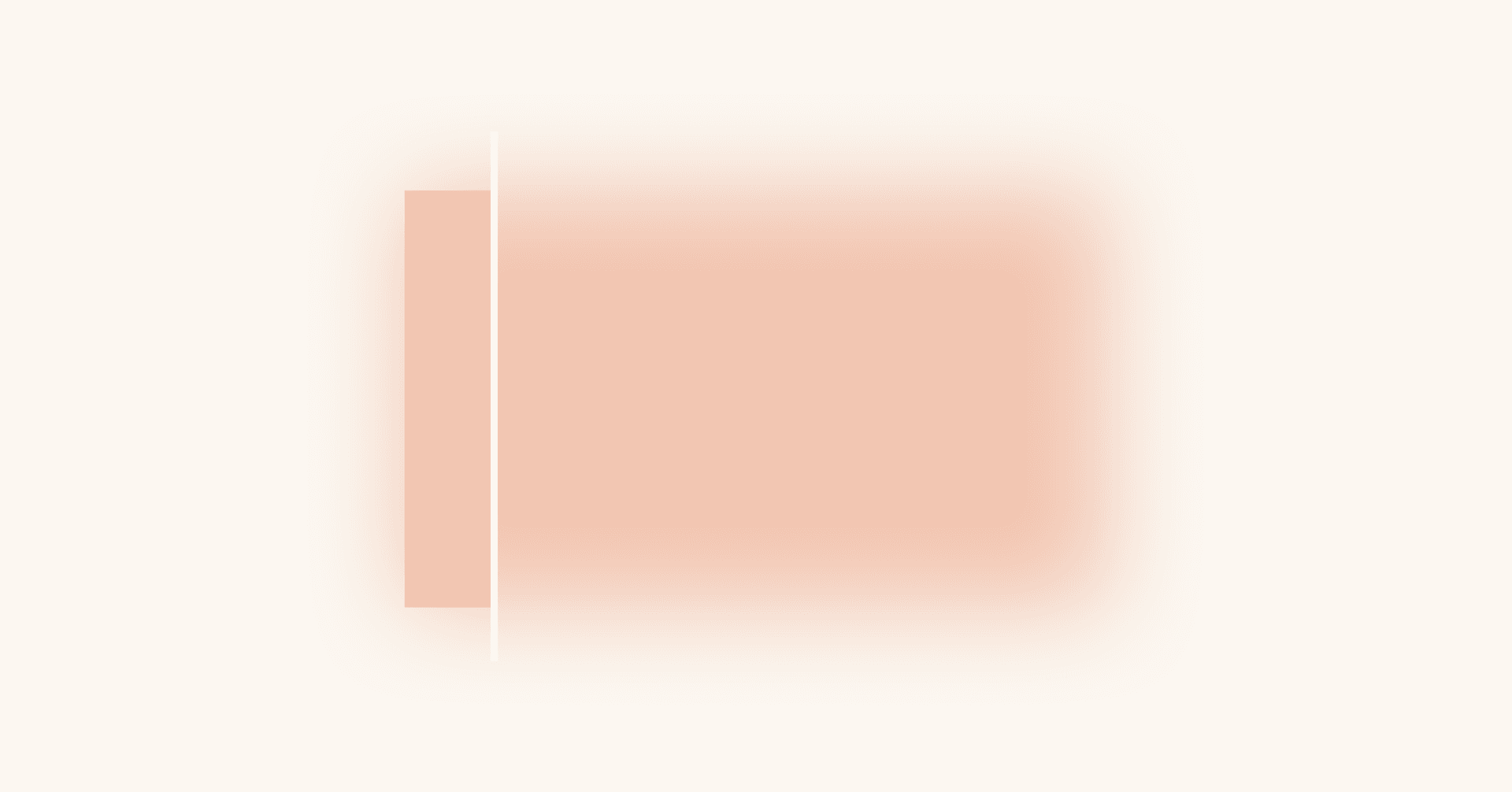 mostly blurred orange rectangle with sharply focused portion as conceptual representation of different triggers of a BPD meltdown