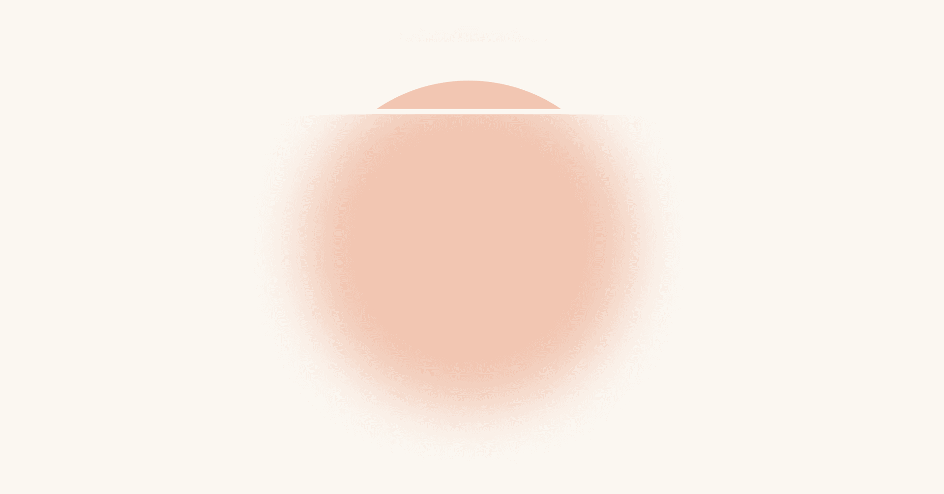 An abstract illustration of a circle going from out of focus to focus. The circle is orange in color and sitting on a light orange background.
