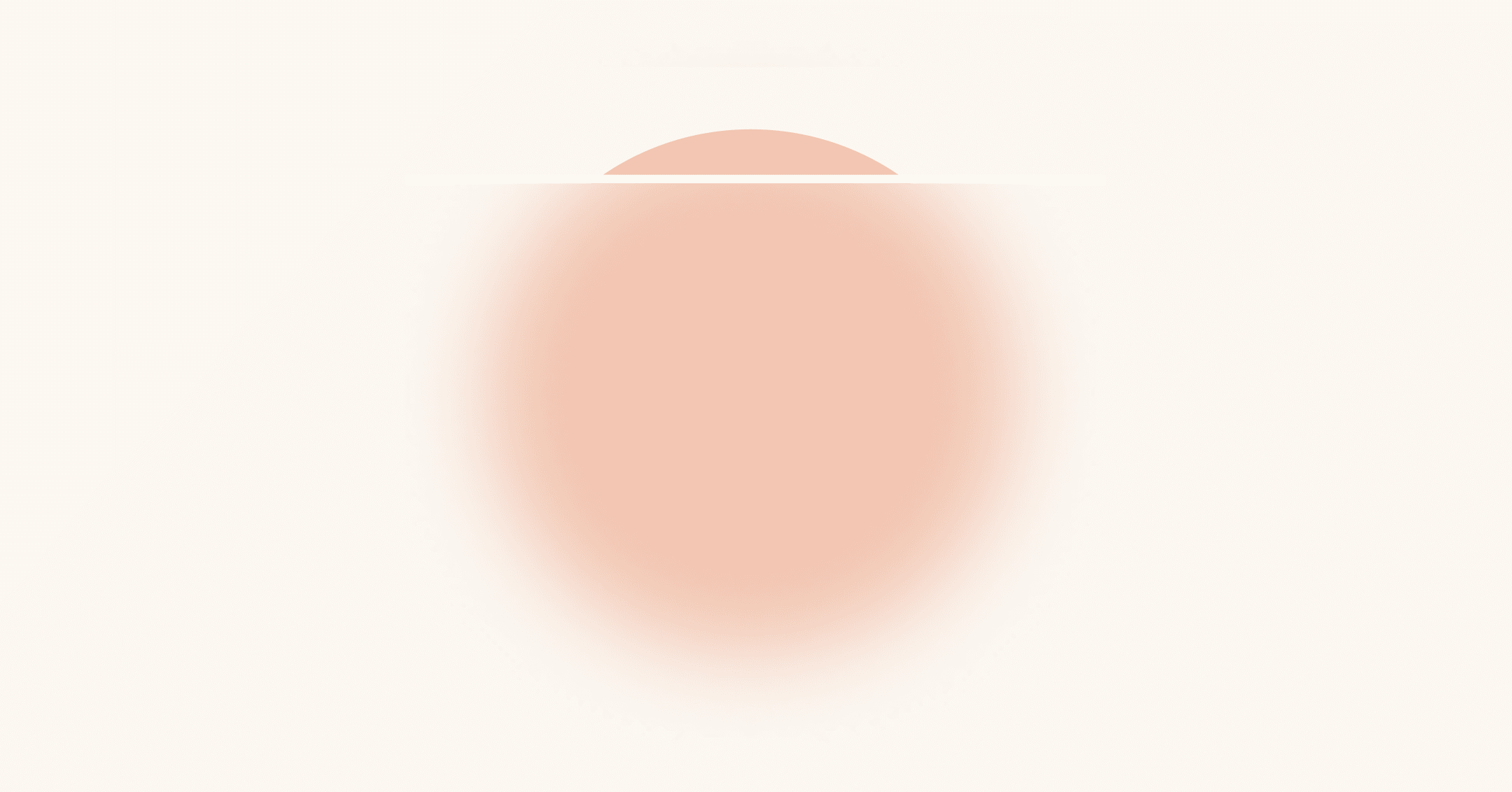 An abstract illustration of a circle going from out of focus to focus. The circle is orange in color and sitting on a light orange background.